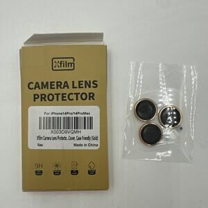 For iPhone 14 Pro Max/14 Pro 3 Pcs Ring Tempered Glass Camera Lens Protector Cap